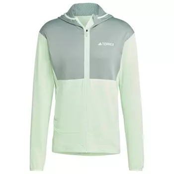 Флисовая жилетка Adidas Terrex Terrex Xperior Light Fleece Hooded, цвет Semi Green Spark/Silver Green