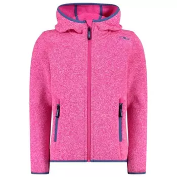 Флисовая жилетка Cmp Girl's Fix Hood Jacquard Knitted 3H19825, цвет Fuxia/Provenza