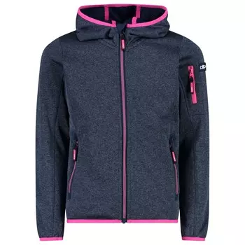 Флисовая жилетка Cmp Girl's Fix Hood Knitted + Mesh, цвет Blue/Fuxia