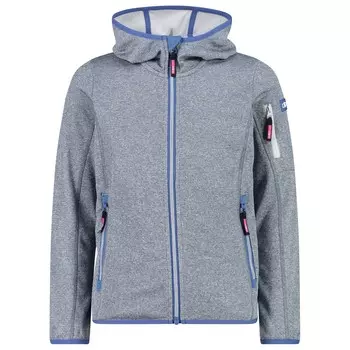 Флисовая жилетка Cmp Girl's Fix Hood Knitted + Mesh, цвет Sky/Bianco