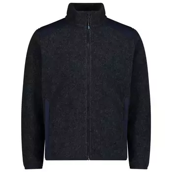 Флисовая жилетка Cmp Jacket Wool Effect, цвет Black Blue Melange
