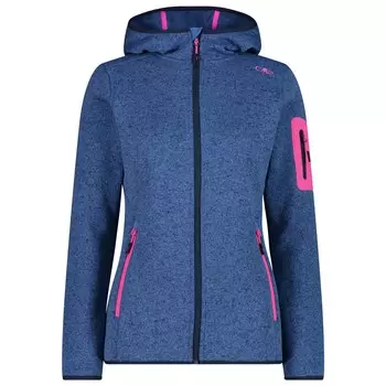 Флисовая жилетка Cmp Women's Fix Hood Jacquard Knitted 3H19826, цвет Provenza/Blue
