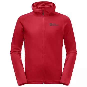 Флисовая жилетка Jack Wolfskin Baiselberg Hooded Full Zip, цвет Red Glow