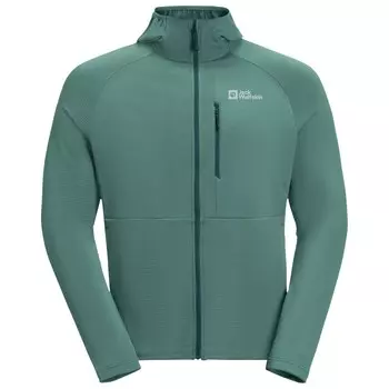 Флисовая жилетка Jack Wolfskin Kolbenberg Hooded Full Zip, цвет Jade Green