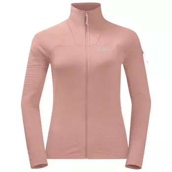 Флисовая жилетка Jack Wolfskin Women's Prelight Full Zip, цвет Rose Dawn