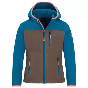 Флисовая жилетка Trollkids Kid's Stavanger, цвет Mocca Brown/Atlantic Blue/Glow Orange