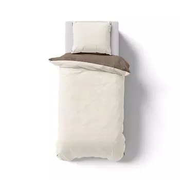 Флисовое двустороннее постельное белье 135х200 80х80 см Cashmere Touch Plush натуральная нуга Arle-Living