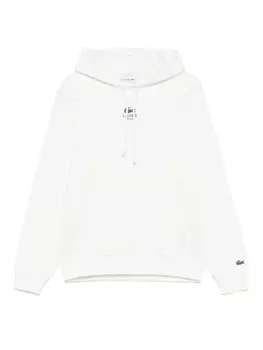 Флисовое худи Lacoste, белый