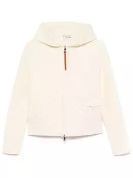 Флисовое худи MONCLER, белый