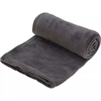 Флисовое одеяло 125 х 150 см. Мягкий плед. HTI-Living, серый