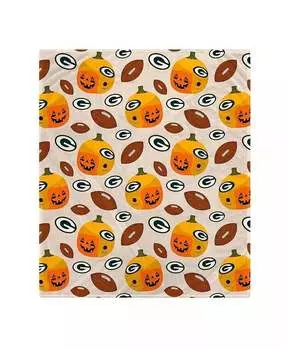 Флисовое одеяло Corral Green Bay Packers размером 60 x 70 дюймов с тыквенным шлемом Pegasus Home Fashions, мультиколор