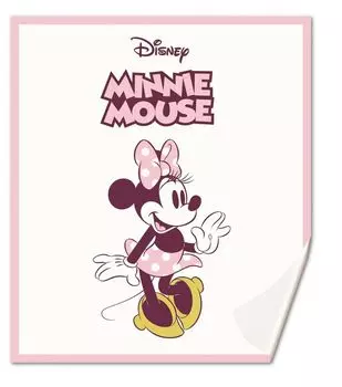 Флисовое одеяло Disney Minnie Mouse, приятное одеяло, детское одеяло, 170x130см, очень приятное, розовый
