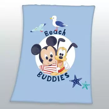 Флисовое одеяло из микрофибры Frozen Светится в темноте 130 х 160 см Herding, синий