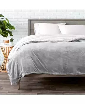 Флисовое одеяло из шерпы Bare Home, серый