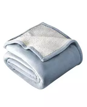 Флисовое одеяло из шерпы Bare Home, синий