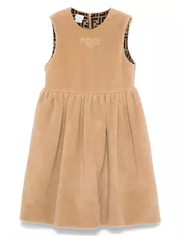Флисовое платье Fendi Kids, коричневый