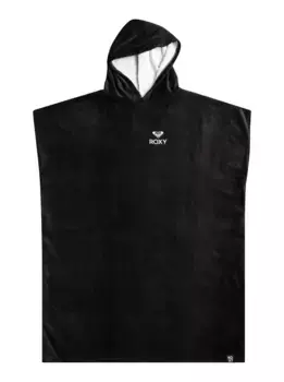 Флисовое пончо Roxy "Санни Джой" с капюшоном, антрацит