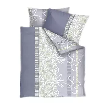 Флисовое зимнее постельное белье 135х200 см 2 шт. на молнии в синем цветочном цвете Casa Colori