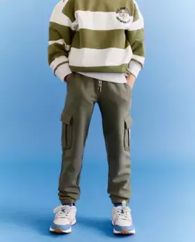 Флисовые брюки для мальчиков Kids El Corte Ingls, цвет 520 Kaki