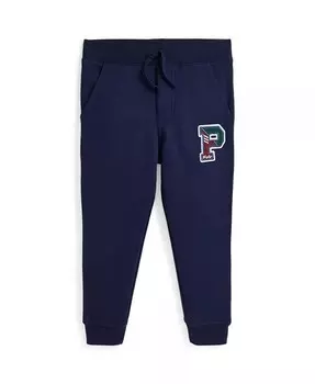 Флисовые брюки-джоггеры Letterman для малышей и маленьких мальчиков Polo Ralph Lauren, синий