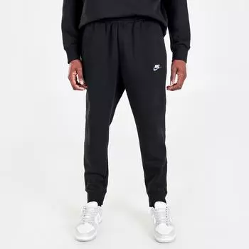 Флисовые брюки-джоггеры с манжетами Nike Sportswear Club, черный