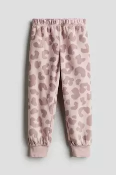 Флисовые брюки H&M, розовый