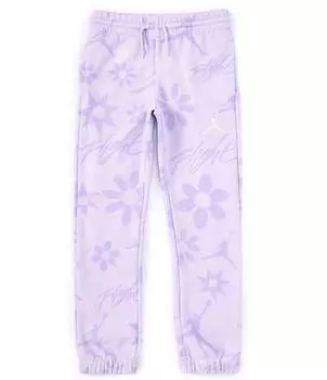 Флисовые брюки Jordan Big Girls 7–16 Brooklyn AOP, фиолетовый