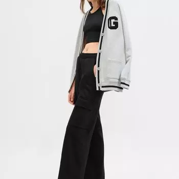 Флисовые брюки-карго Gap, черный