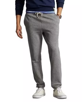 Флисовые брюки классического кроя с завязками Polo Ralph Lauren, серый