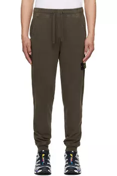 Флисовые брюки Malfil Stone Island, зеленый