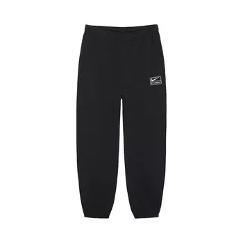 Флисовые брюки Stussy x Nike, черные