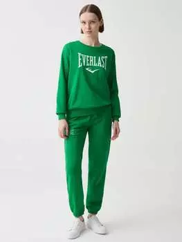 Флисовые джоггеры с логотипом Everlast, цвет grass green