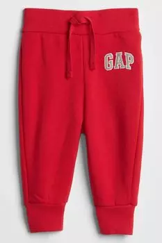 Флисовые джоггеры с логотипом Gap, красный