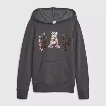 Флисовые джоггеры с логотипом Gap, серый