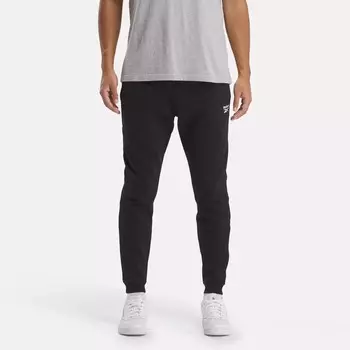 Флисовые джоггеры с маленьким логотипом Identity Reebok, черный