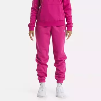 Флисовые джоггеры с маленьким логотипом Identity Reebok, розовый