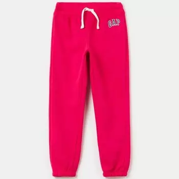 Флисовые джоггеры с вышитым логотипом Gap, фуксия