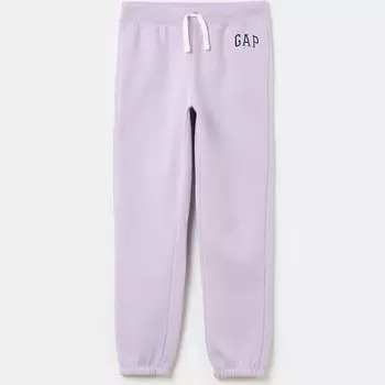 Флисовые джоггеры с вышитым логотипом Gap, лавандовый