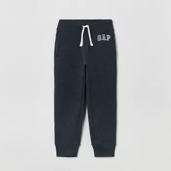 Флисовые джоггеры с вышитым логотипом Gap, серый
