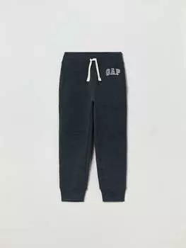 Флисовые джоггеры с вышивкой логотипа Gap, цвет dark grey marl