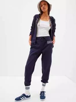 Флисовые джоггеры с вышивкой логотипа Gap, цвет dark blue