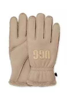 Флисовые перчатки с логотипом Ugg, бежевый