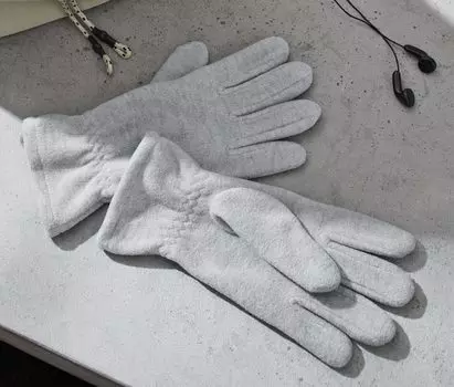 Флисовые перчатки Tchibo, хизер серый