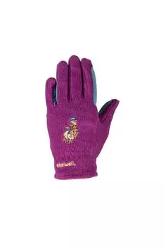 Флисовые перчатки Thelwell Collection для верховой езды на пони Hy, фиолетовый