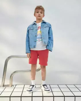 Флисовые шорты-бермуды для мальчиков Kids El Corte Ingls, коралловый