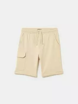 Флисовые шорты-бермуды с кулиской и карманами Ovs, цвет light beige