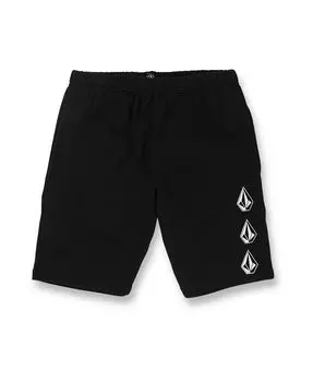 Флисовые шорты Big Boys Iconic Stone Volcom, черный