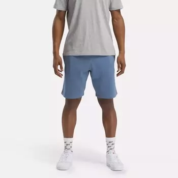 Флисовые шорты Identity с маленьким логотипом Reebok, синий