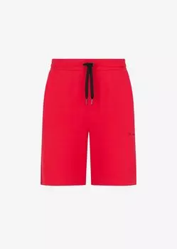 Флисовые шорты из смесового хлопка с логотипом Armani Exchange, красный