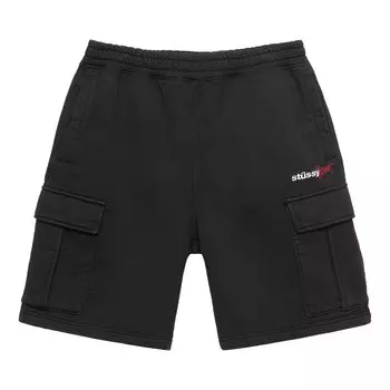 Флисовые шорты-карго Stussy Sport, цвет черный